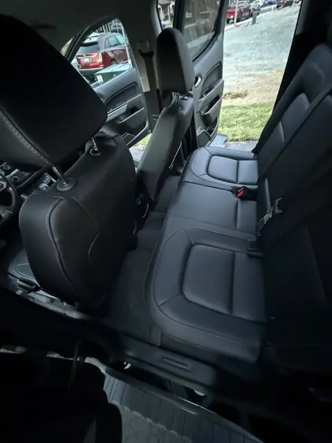 Pickup truck, black leather interior